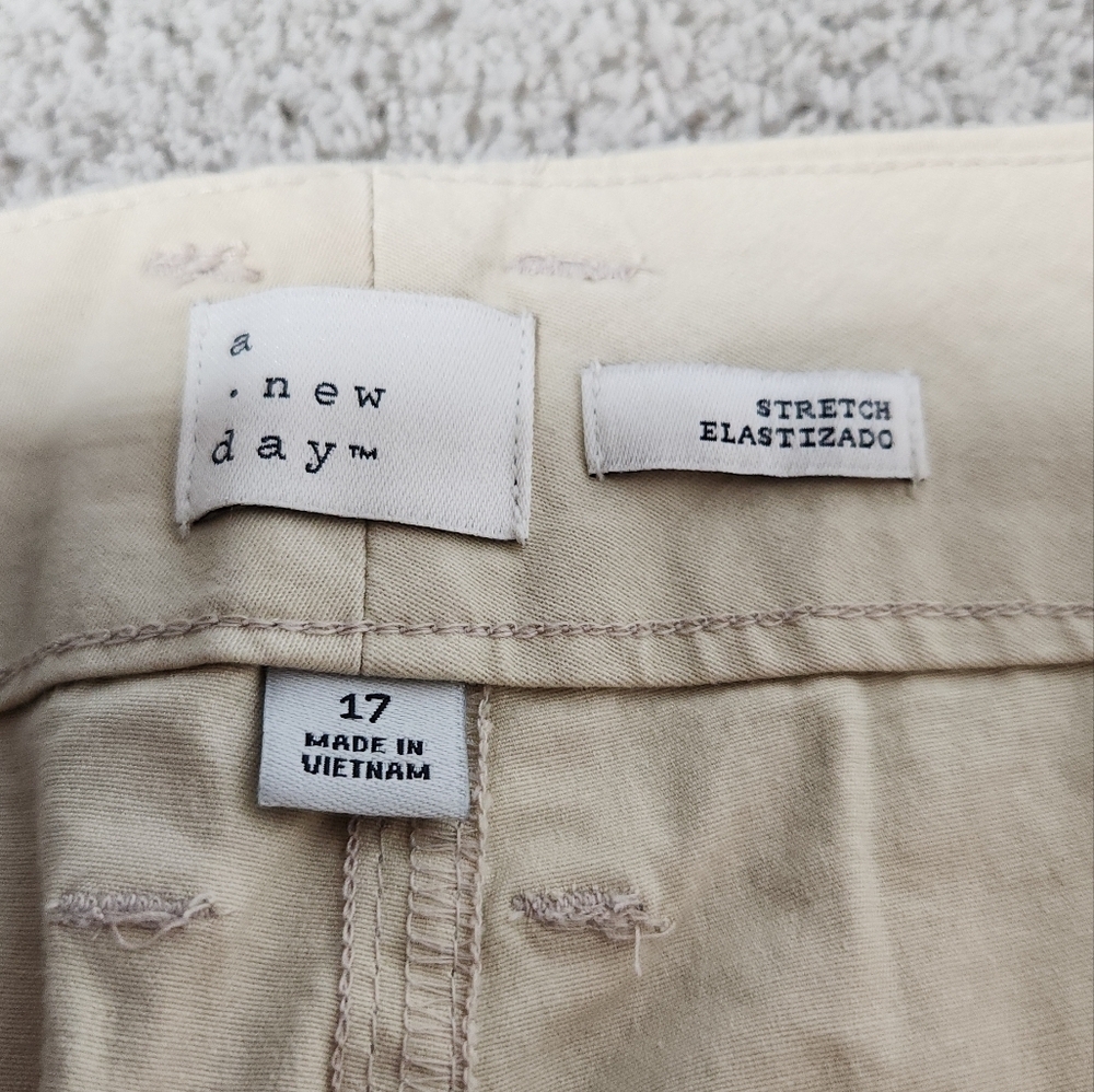 Women's High-Rise Straight Ankle Chino Pants - A New Day Tan 17 - Picture 10 of 16